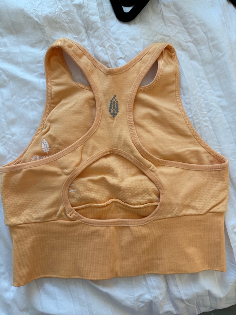 Free People Seamless Peach Racerback Sports Bra - Lightweight Support